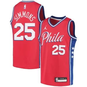 Trendy Carino Robusto Ben Simmons Philadelphia 76ers Jordan Brand Youth 2020/21 Swingman Player Jersey Statement Edition Red