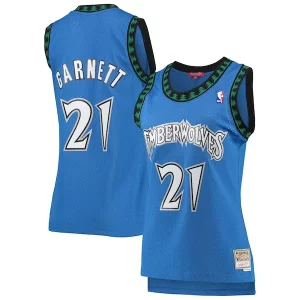 Versatile Kevin Garnett Minnesota Timberwolves Women's Hardwood Classics Swingman Jersey Blue