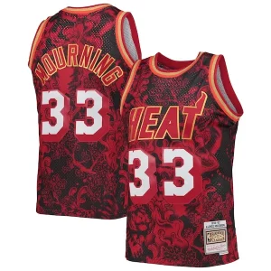 Cool Splendido Alonzo Mourning Miami Heat Hardwood Classics 1996/97 Lunar New Year Swingman Jersey Red