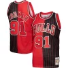 Delizioso Accattivante Dennis Rodman Chicago Bulls Hardwood Classics 1995/96 Split Swingman Jersey Red/Black