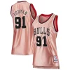 Eccezionale Dennis Rodman Chicago Bulls Women's 75th Anniversary Rose Gold 1997 Swingman Jersey Pink