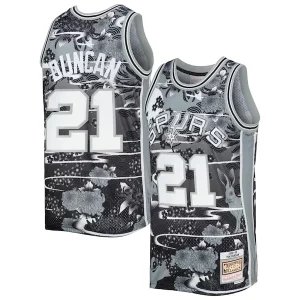 Cool Fantastico Moderno Tim Duncan San Antonio Spurs 1998/99 Hardwood Classics Lunar New Year Swingman Jersey Silver
