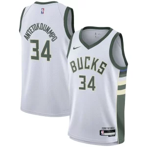 Comodo Meraviglioso Giannis Antetokounmpo Milwaukee Bucks Nike Youth Swingman Jersey Association Edition White