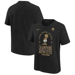 Fantastico Bellissimo Boston Celtics Nike Youth 18 Time NBA Finals Champions Locker Room T Shirt Black