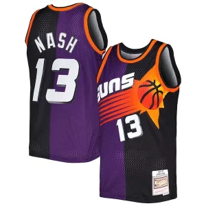 Attraente Comodo Steve Nash Phoenix Suns Hardwood Classics 1996/97 Split Swingman Jersey Purple/Black
