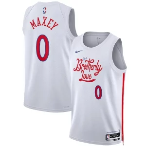 Comodo Robusto Eccezionale Tyrese Maxey Philadelphia 76ers Nike Unisex 2022/23 Swingman Jersey City Edition White
