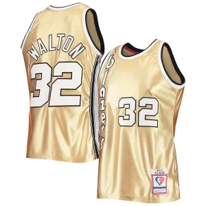 Bellissimo Splendido Stupendo Bill Walton Portland Trail Blazers 75th Anniversary 1976/77 Hardwood Classics Swingman Jersey Gold