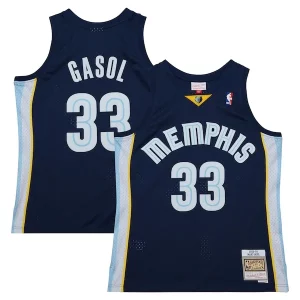 Gorgeous Marc Gasol Memphis Grizzlies 2008/09 Hardwood Classics Swingman Throwback Jersey Navy
