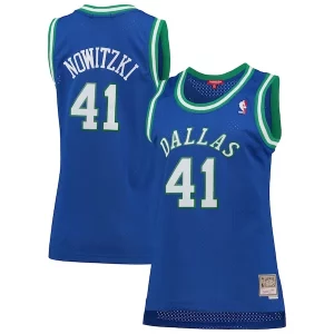 Bellissimo Ottimo Moderno Dirk Nowitzki Dallas Mavericks Women's Hardwood Classics Swingman Jersey Blue