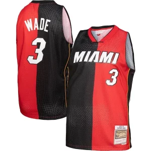 Versatile Carino Ottimo Dwyane Wade Miami Heat Hardwood Classics 2005/06 Split Swingman Jersey Black/Red