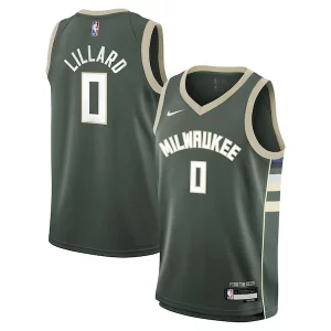Gorgeous Delizioso Pratico Damian Lillard Milwaukee Bucks Nike Youth Swingman Jersey Icon Edition Hunter Green