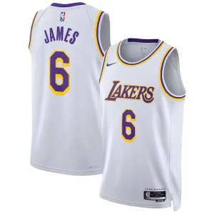 Fantastico Splendido LeBron James Los Angeles Lakers Nike Unisex Swingman Jersey Association Edition White