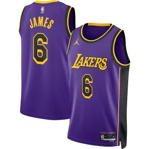 Magnifico Duraturo Gorgeous LeBron James Los Angeles Lakers Jordan Brand Unisex Swingman Jersey Statement Edition Purple