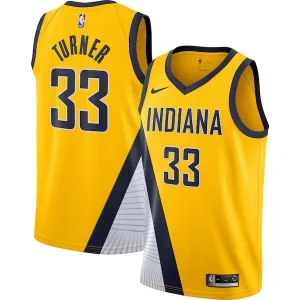 Pratico Fascinante Incantevole Myles Turner Indiana Pacers Nike Swingman Jersey Gold Statement Edition