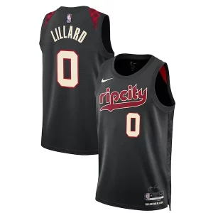 Pratico Fantastico Resistente Damian Lillard Portland Trail Blazers Nike Unisex 2023/24 Swingman Jersey Black City Edition