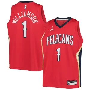 Moderno Splendido Zion Williamson New Orleans Pelicans Jordan Brand Youth 2020/21 Swingman Player Jersey Statement Edition Red
