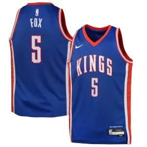 Fantastico Meraviglioso Splendido De'Aaron Fox Sacramento Kings Nike Youth 2024/25 Swingman Player Jersey City Edition Blue