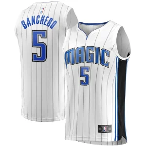 Trendy Resistente Raffinato Paolo Banchero Orlando Magic Fast Break Association Jersey White