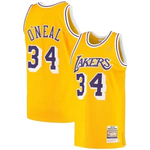 Duraturo Shaquille O'Neal Los Angeles Lakers 1996/97 Hardwood Classics Authentic Jersey Gold