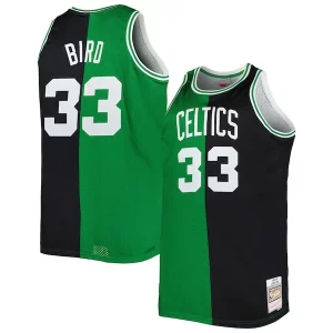 Comodo Bellissimo Fantastico Larry Bird Boston Celtics Big & Tall Hardwood Classics 1985/86 Split Swingman Jersey Kelly Green/Black