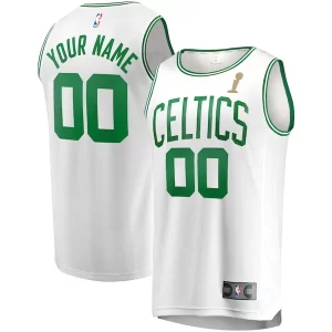Splendido Cool Prestigioso Boston Celtics 2024 NBA Finals Champions Custom Fast Break Jersey White Association Edition