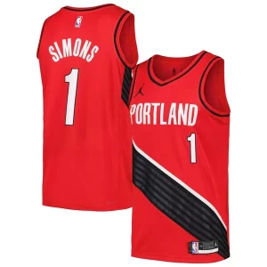 Stupendo Anfernee Simons Portland Trail Blazers Jordan Brand Swingman Player Jersey Statement Edition Red/Black