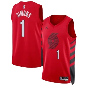Classico Anfernee Simons Portland Trail Blazers Jordan Brand Unisex Swingman Jersey Statement Edition Red