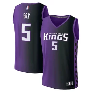 Carino Classico De'Aaron Fox Sacramento Kings Fast Break Replica Player Jersey Statement Edition Purple