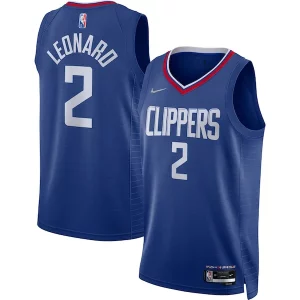 Eccezionale Accattivante Kawhi Leonard LA Clippers Nike 2021/22 Diamond Swingman Jersey Icon Edition Royal