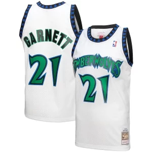 Comodo Attraente Meraviglioso Kevin Garnett Minnesota Timberwolves 1997 98 Hardwood Classics Reload 3.0 Swingman Jersey White