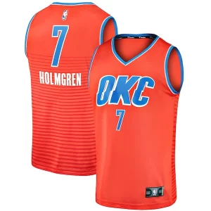 Elegante Chet Holmgren Oklahoma City Thunder Fast Break Replica Player Jersey Statement Edition Orange