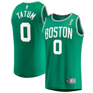 Gorgeous Cool Jayson Tatum Boston Celtics 2024 NBA Finals Champions Fast Break Replica Player Jersey Kelly Green Icon Edition