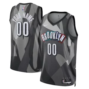 Moderno Stupendo Bellissimo Brooklyn Nets Nike Unisex 2024/25 Custom Swingman Jersey City Edition Gray