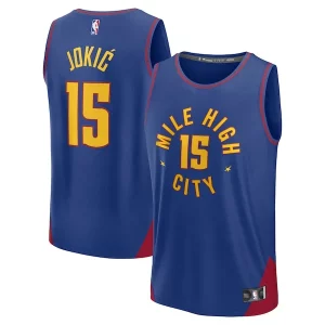 Meraviglioso Nikola Jokic Denver Nuggets Fast Break Replica Player Jersey Statement Edition Blue