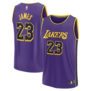 Classico Cool Gorgeous LeBron James Los Angeles Lakers Youth Fast Break Replica Player Jersey Statement Edition Purple