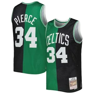 Resistente Moderno Paul Pierce Boston Celtics Hardwood Classics 2007/08 Split Swingman Jersey Black/Kelly Green