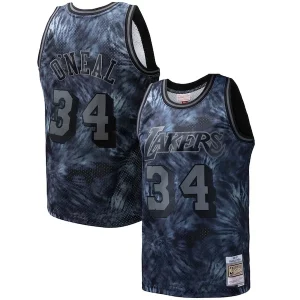 Trendy Shaquille O'Neal Los Angeles Lakers Hardwood Classics 1996/97 Tie Dye Swingman Jersey Black