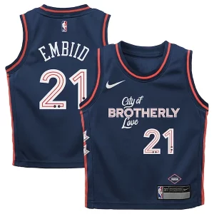 Robusto Cool Resistente Joel Embiid Philadelphia 76ers Nike Toddler Swingman Replica Jersey City Edition Navy