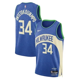 Duraturo Versatile Giannis Antetokounmpo Milwaukee Bucks Nike Unisex 2023/24 Swingman Jersey Blue City Edition
