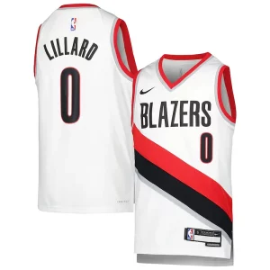 Prestigioso Accattivante Eccezionale Damian Lillard Portland Trail Blazers Nike Youth Swingman Jersey Association Edition White