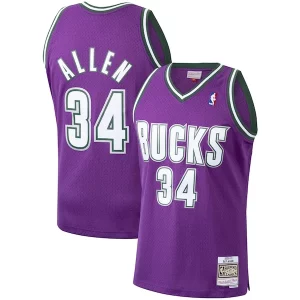 Pratico Lussuoso Ray Allen Milwaukee Bucks 2000/01 Hardwood Classics Swingman Jersey Purple