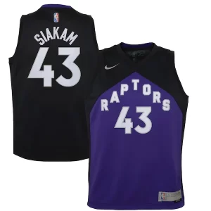 Eccezionale Versatile Pascal Siakam Toronto Raptors Nike Youth 2020/21 Swingman Player Jersey Black/Purple Earned Edition