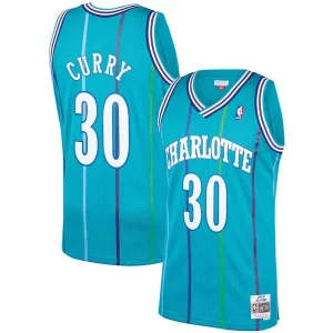 Sofisticato Incantevole Dell Curry Charlotte Hornets 1992/93 Hardwood Classics Swingman Jersey Teal