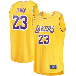 Gorgeous Stupendo Accattivante LeBron James Los Angeles Lakers Youth Fast Break Player Jersey Icon Edition Gold