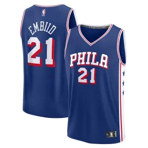 Duraturo Stupendo Joel Embiid Philadelphia 76ers Fast Break Replica Player Jersey Icon Edition Royal