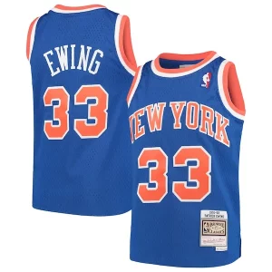 Trendy Patrick Ewing New York Knicks Youth Hardwood Classics Swingman Throwback Jersey Blue