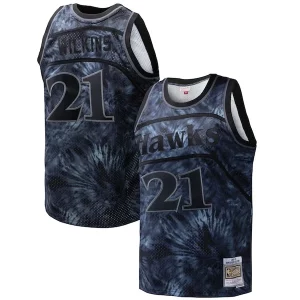 Sofisticato Lussuoso Bellissimo Dominique Wilkins Atlanta Hawks Hardwood Classics 1986/87 Tie Dye Swingman Jersey Black