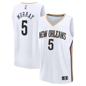 Comodo Versatile Carino Dejounte Murray New Orleans Pelicans Fast Break Replica Player Jersey Association Edition White