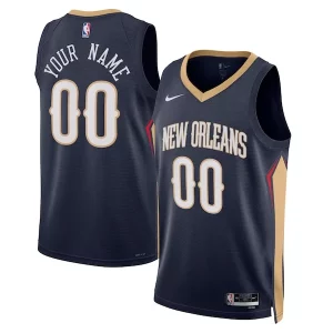 Elegante Carino Lussuoso New Orleans Pelicans Nike Unisex 2022/23 Swingman Custom Jersey Navy Icon Edition