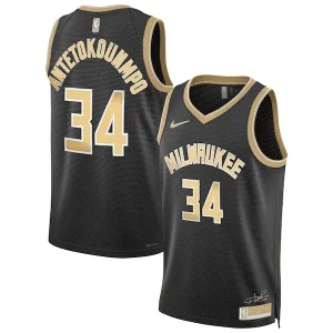 Delizioso Carino Giannis Antetokounmpo Milwaukee Bucks Nike Unisex Select Series Swingman Jersey Black